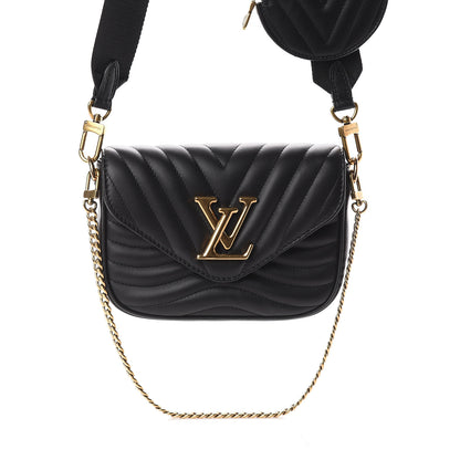 Louis Vuitton Calfskin New Wave Multi Pochette Black 6 of 8