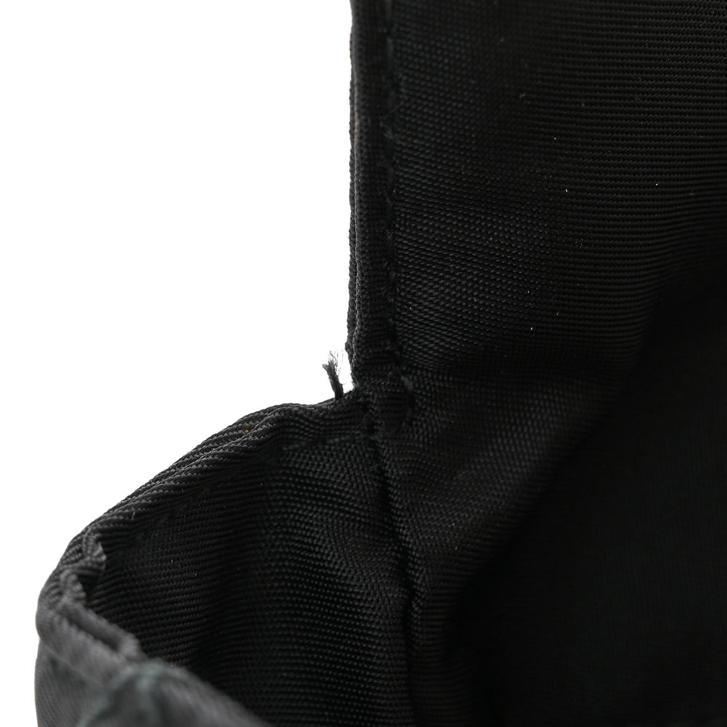 Nylon Tessuto Quilted Chain Shoulder Bag Black