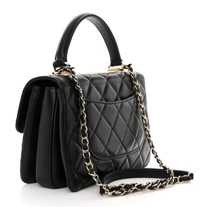 Chanel Lambskin Quilted Small Trendy CC Dual Handle Flap Bag Black 3 of 13