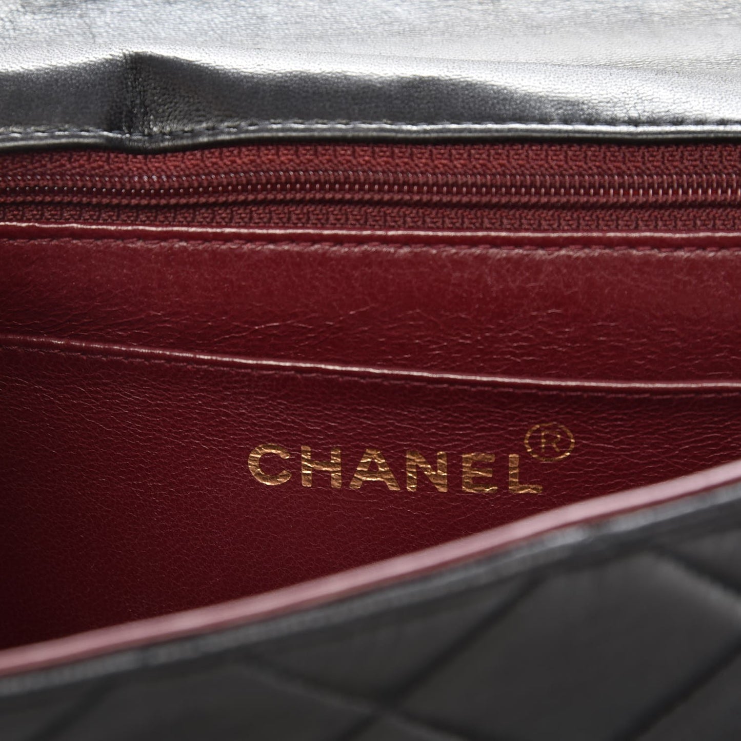 Lambskin Quilted Medium Single Flap Black