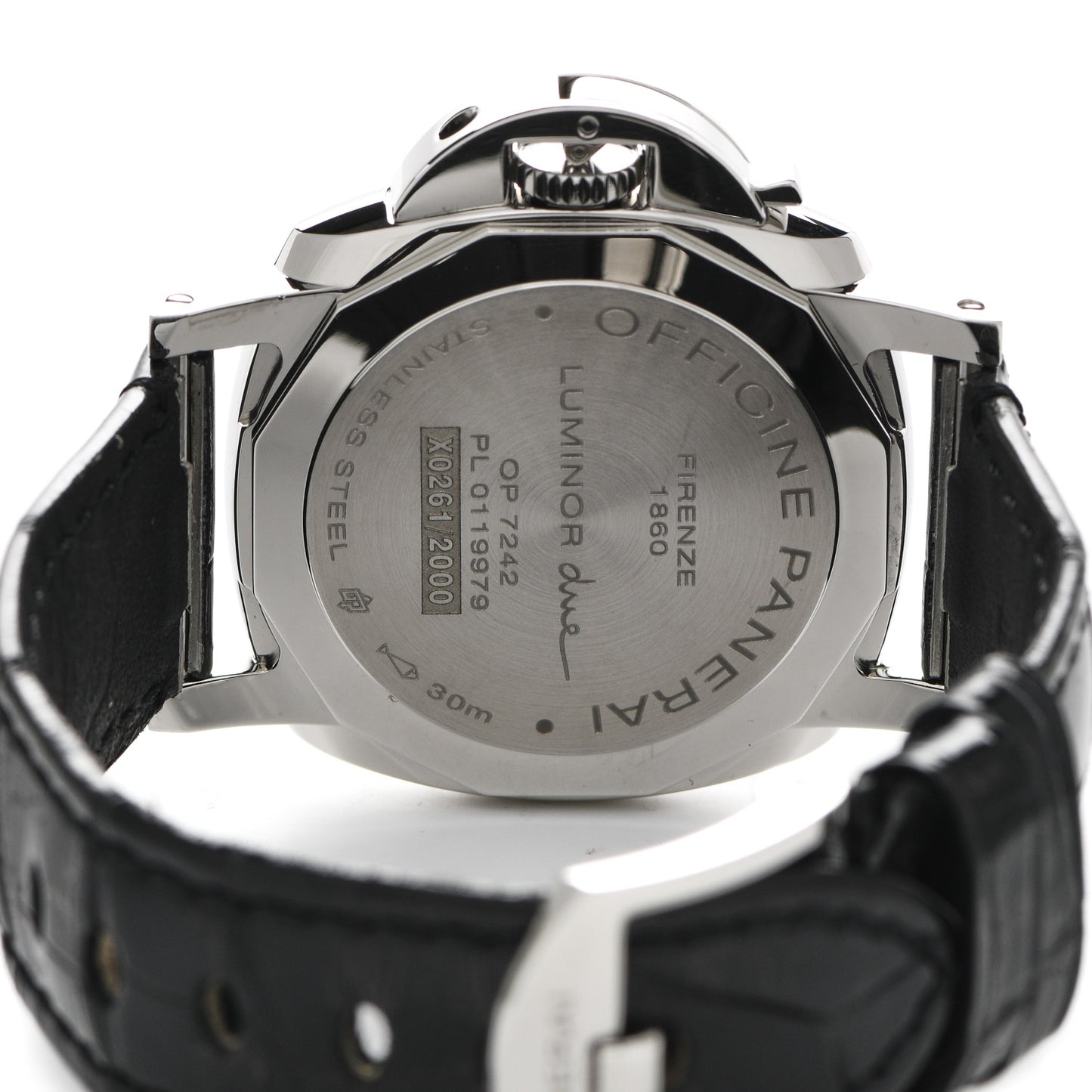 Stainless Steel Alligator 38mm Luminor Automatic Watch Grey PAM01247