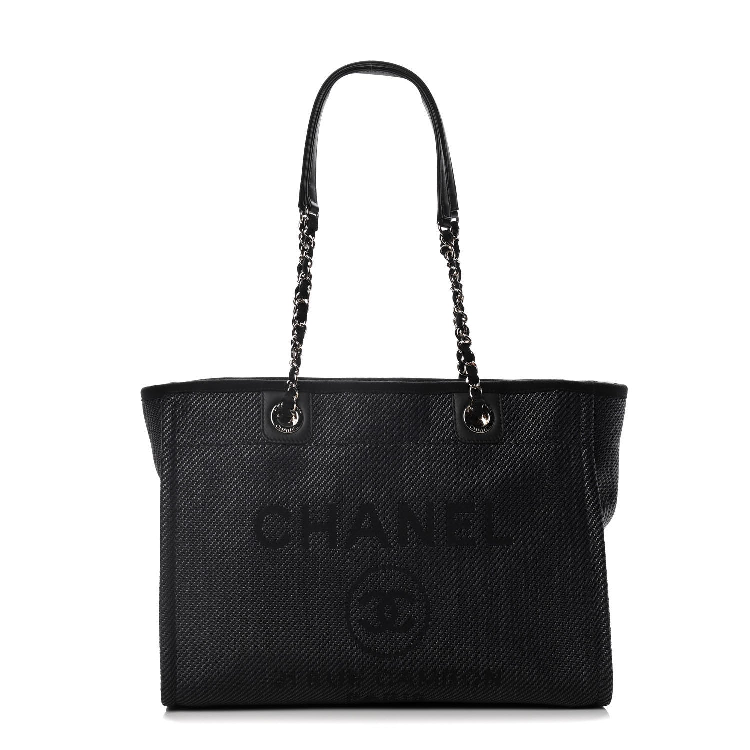 Chanel Mixed Fibers Small Deauville Tote Black 1 of 10