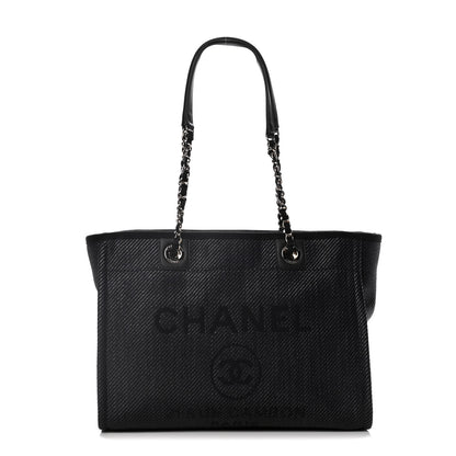 Chanel Mixed Fibers Small Deauville Tote Black 1 of 10