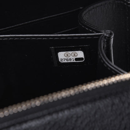 Chanel Caviar Quilted CC Filigree Vanity Clutch With Chain Black 7 of 11