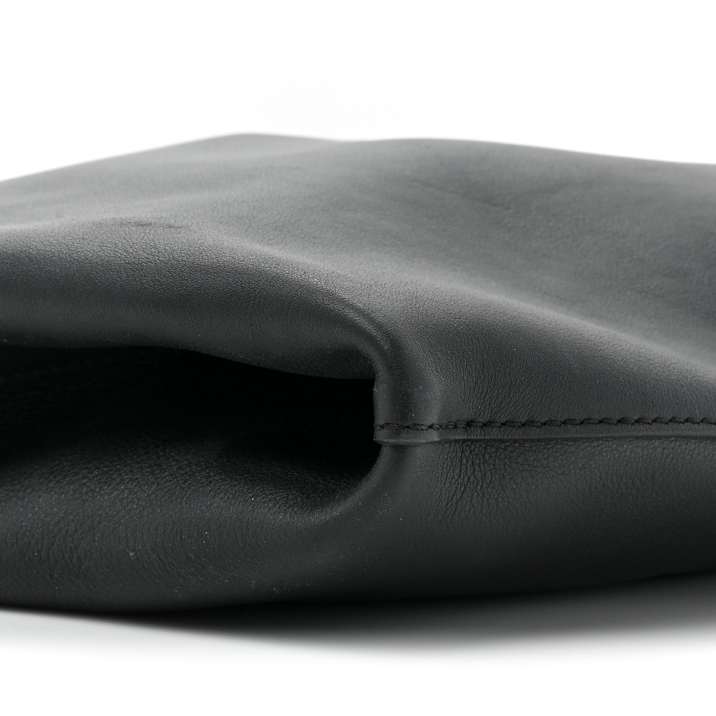 Calfskin Grommet Hobo Black