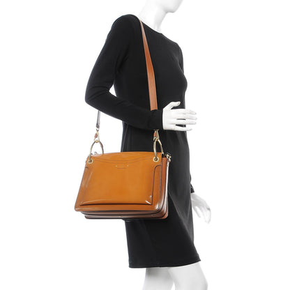 Chloe Glossy Lambskin Medium Roy Bag Caramel 2 of 9