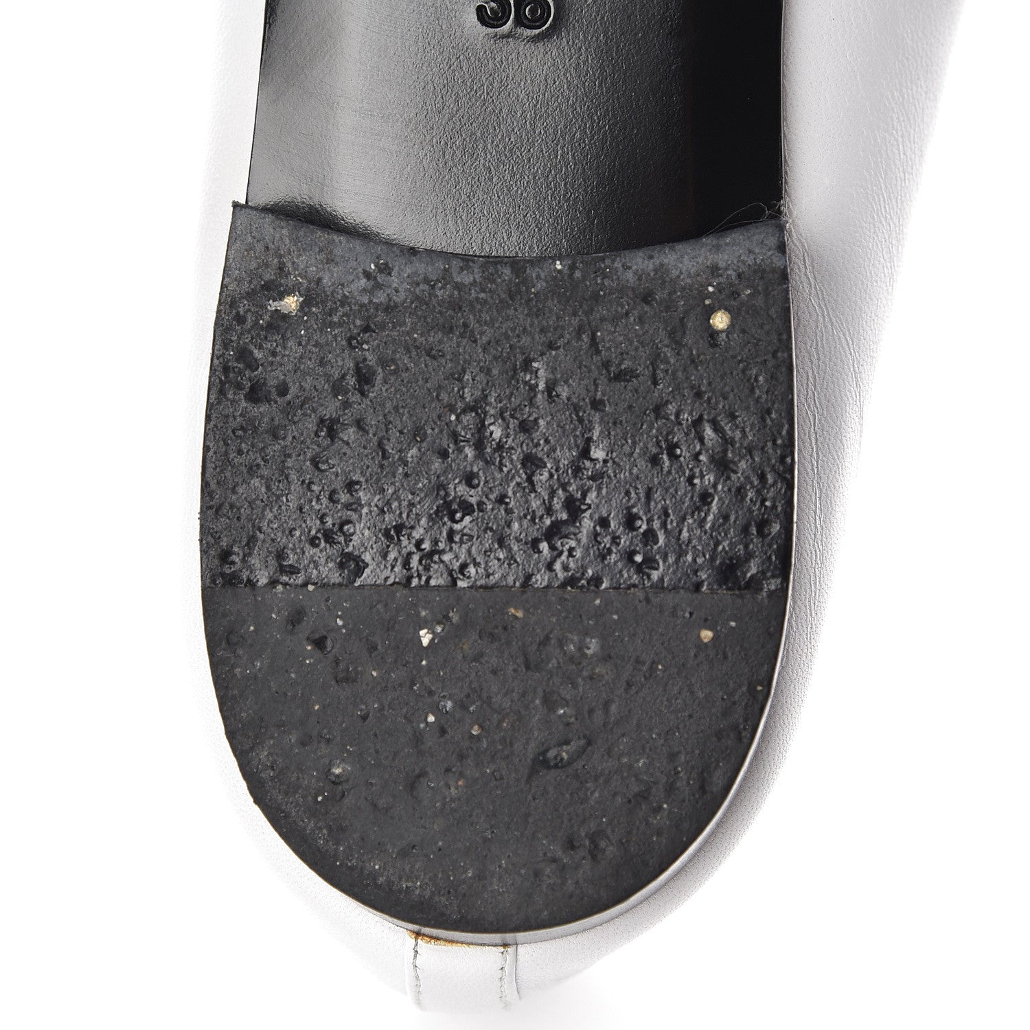 Chanel Lambskin Cap Toe Ballerina Flats 38 White Black 14 of 16