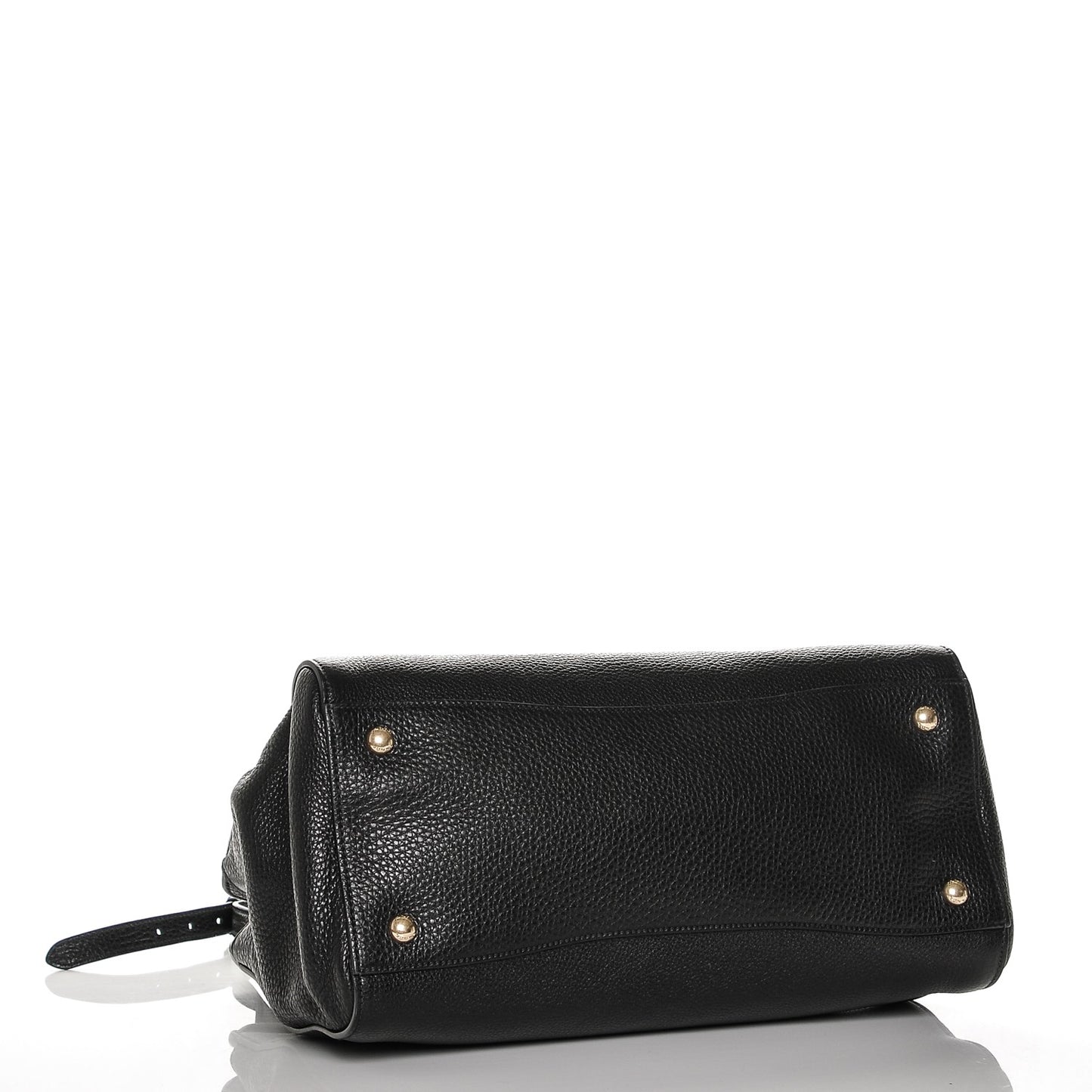 Vitello Daino Top Handle Tote Nero Black