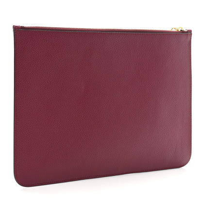 Alexander McQueen Calfskin Skull Zip Pouch Red 3 of 7