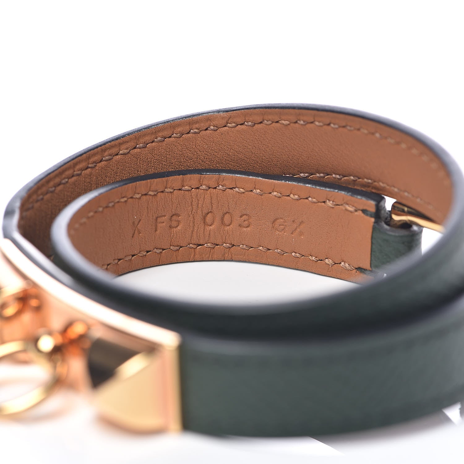 Hermes Epsom Rivale Double Tour Bracelet S Vert Anglais 5 of 7