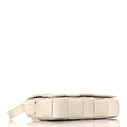 Bottega Veneta Lambskin Maxi Intrecciato Cassette Crossbody Bag White 4 of 8