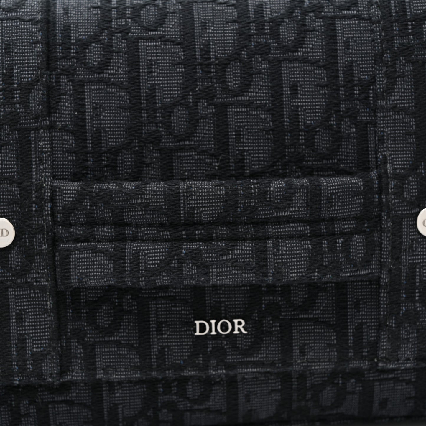 HOMME Oblique Canvas Flap Messenger Black