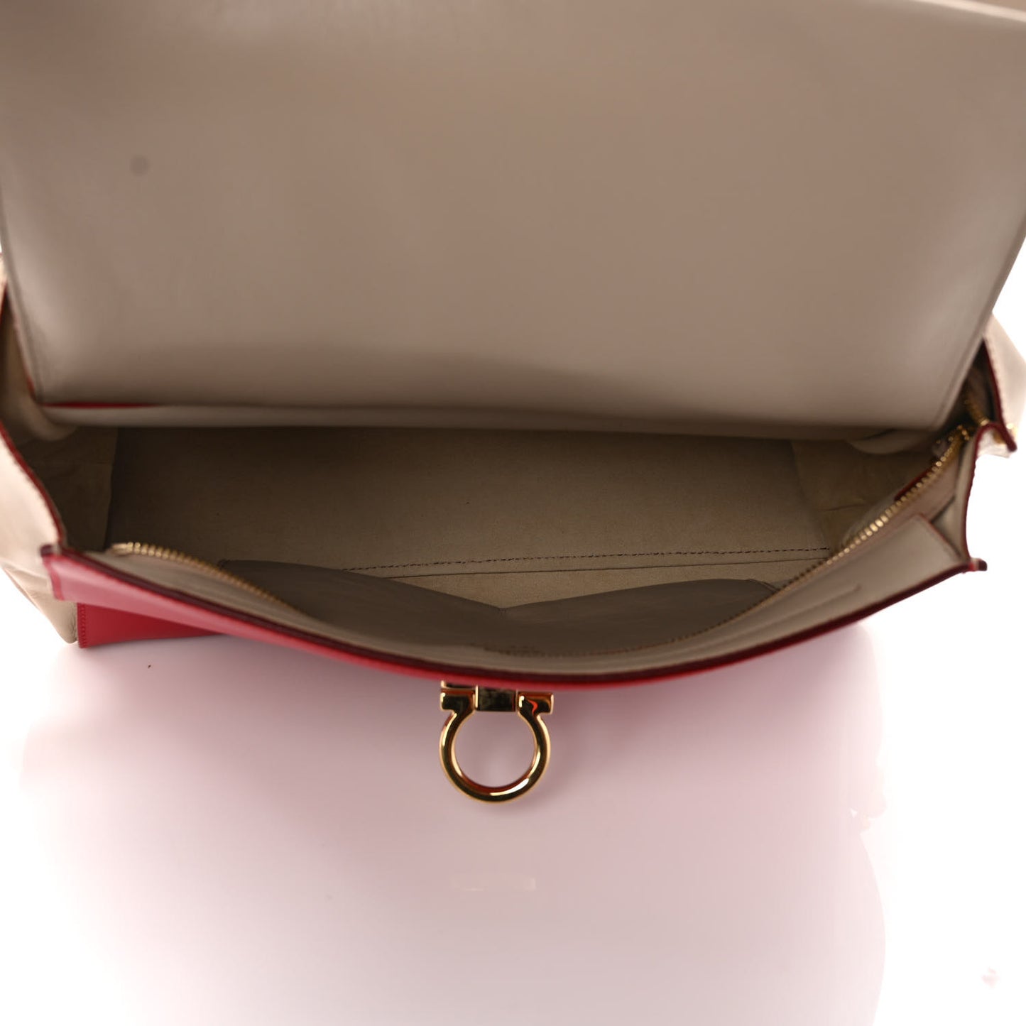 Calfskin Medium Sofia Satchel Red Beige