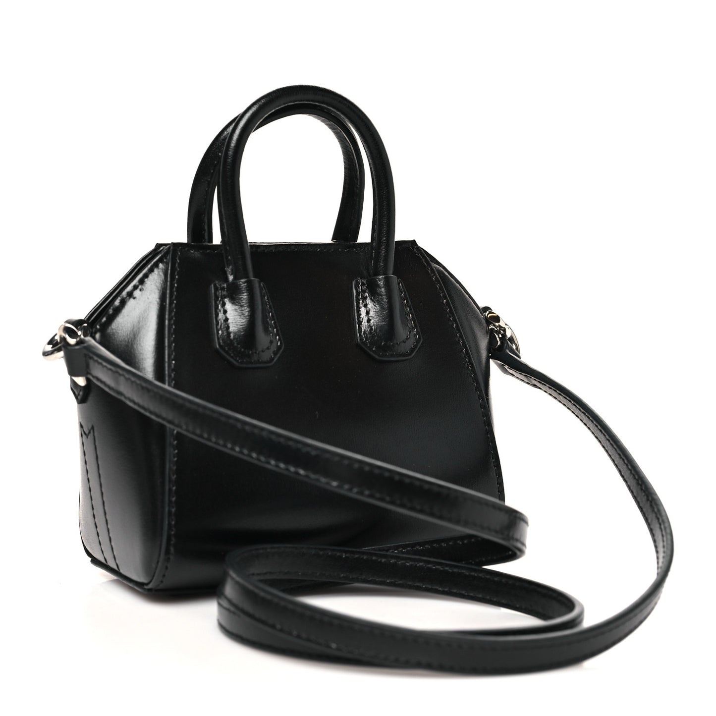 Shiny Lord Calfskin Micro Antigona Black