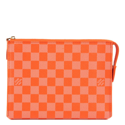 Louis Vuitton Damier Couleurs Element Clutch Piment 1 of 8