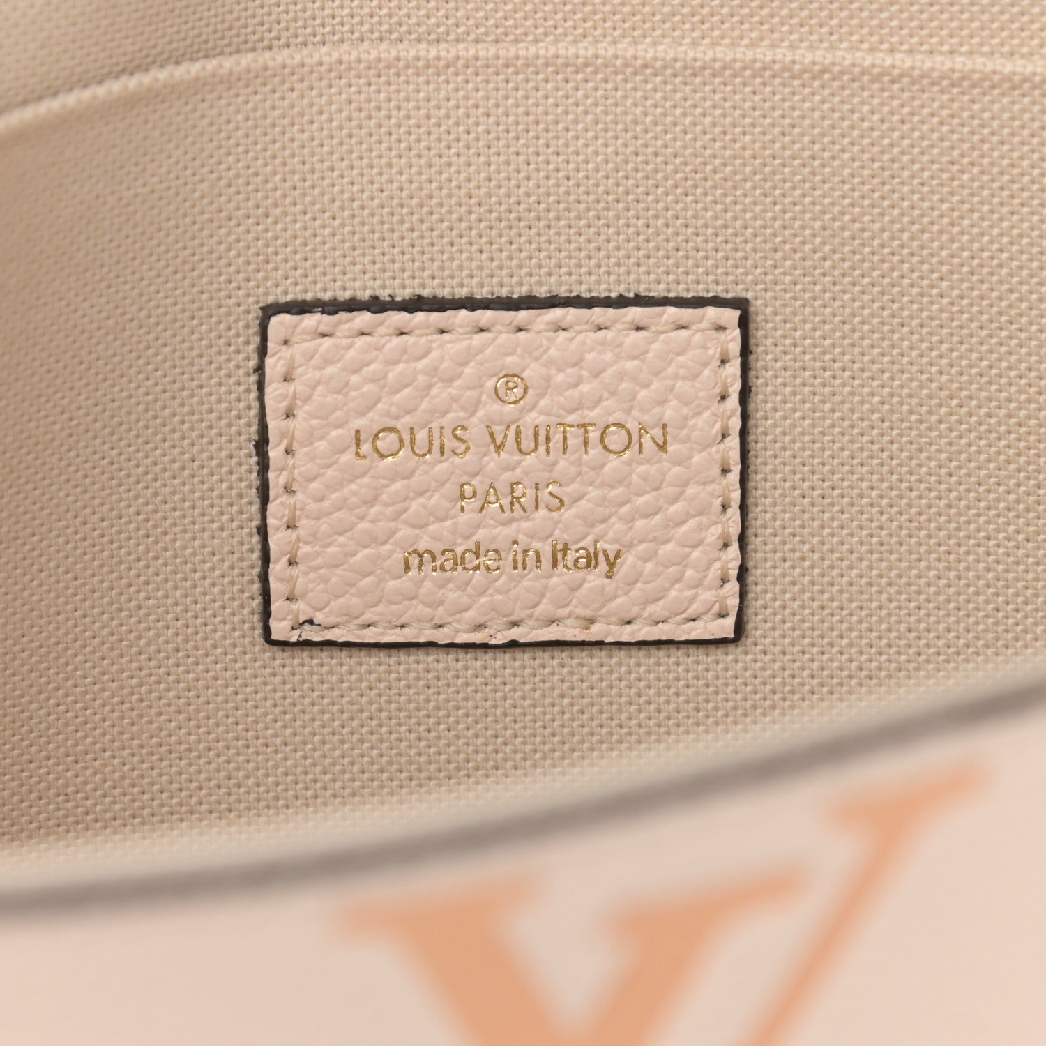 Louis Vuitton Empreinte Monogram Giant By The Pool Felicie Pochette Chain Wallet Cream Saffron 7 of 13