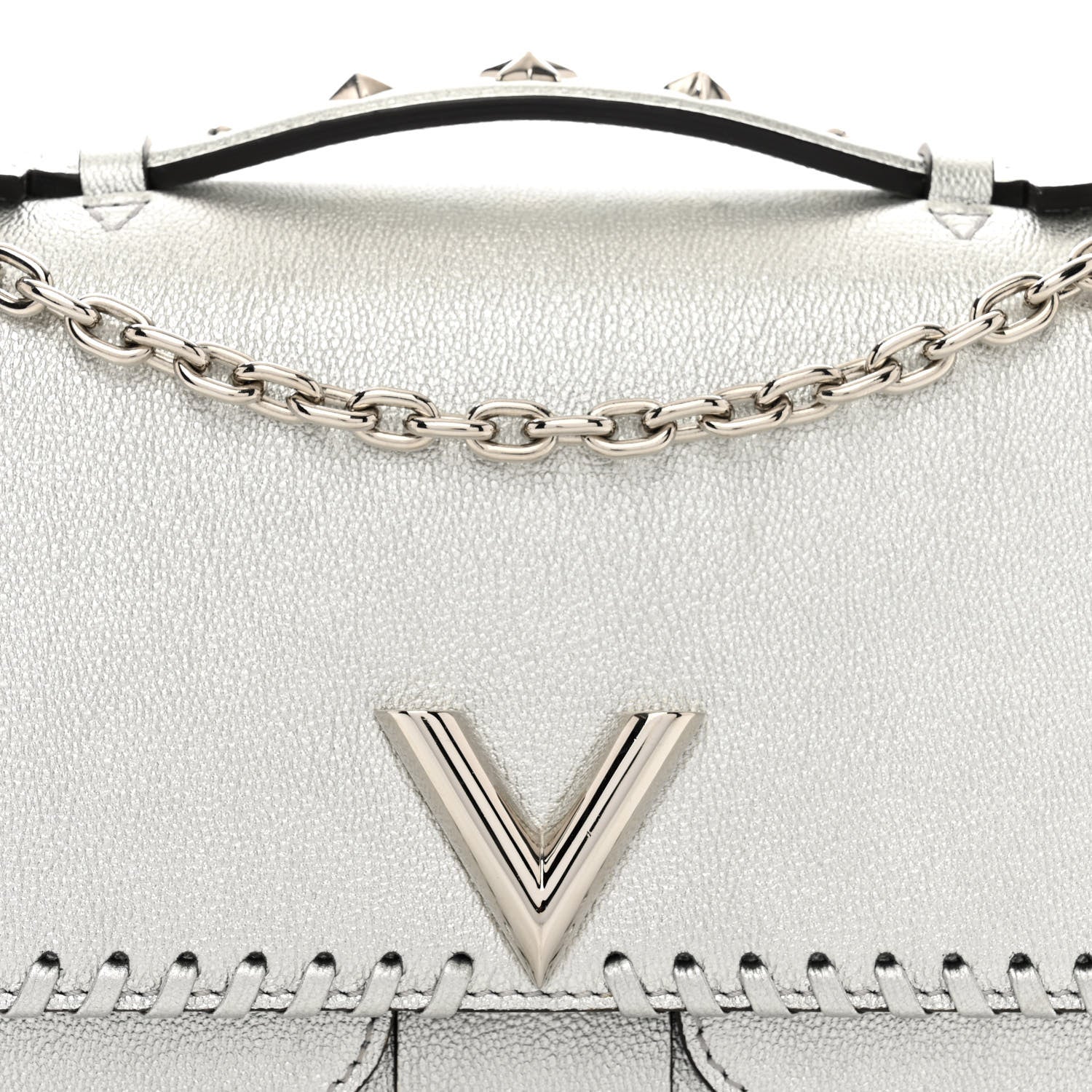 Louis Vuitton Cuir Plume Ecume Very Chain Bag Argent 5 of 10