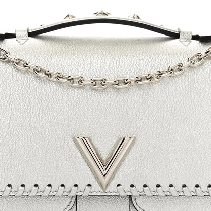Louis Vuitton Cuir Plume Ecume Very Chain Bag Argent 5 of 10