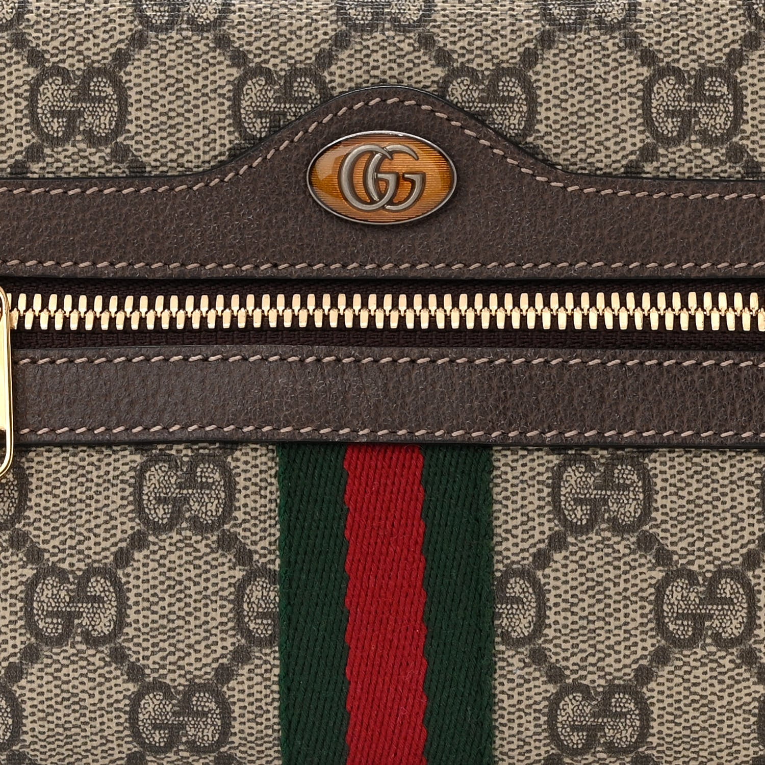 Gucci GG Supreme Monogram Web Small Ophidia Belt Bag 75 30 Dark Brown 9 of 11