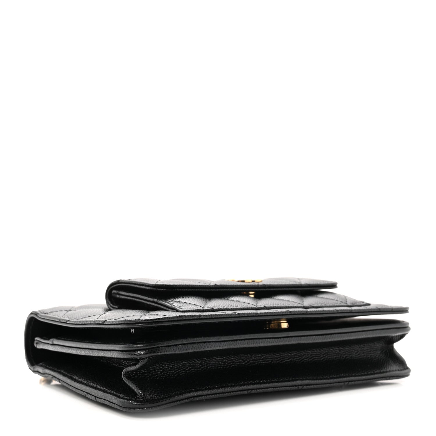 Chanel Caviar Quilted Pocket Twins Clutch With Chain Black 4 of 11
