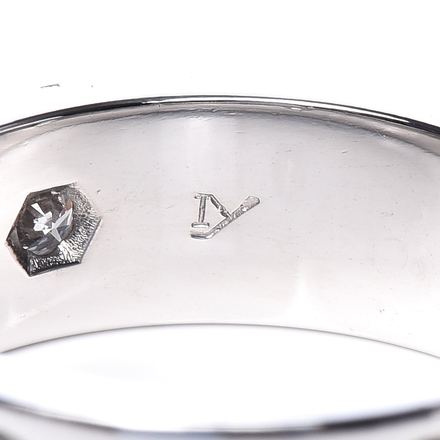 Cartier 18K White Gold 3 Diamond 5.5mm LOVE Ring 47 4.25 6 of 6