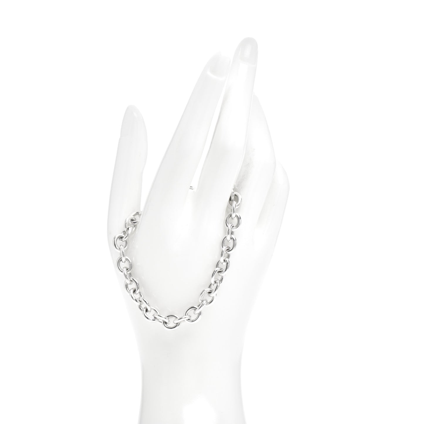Sterling Silver Round Chain Link Bracelet