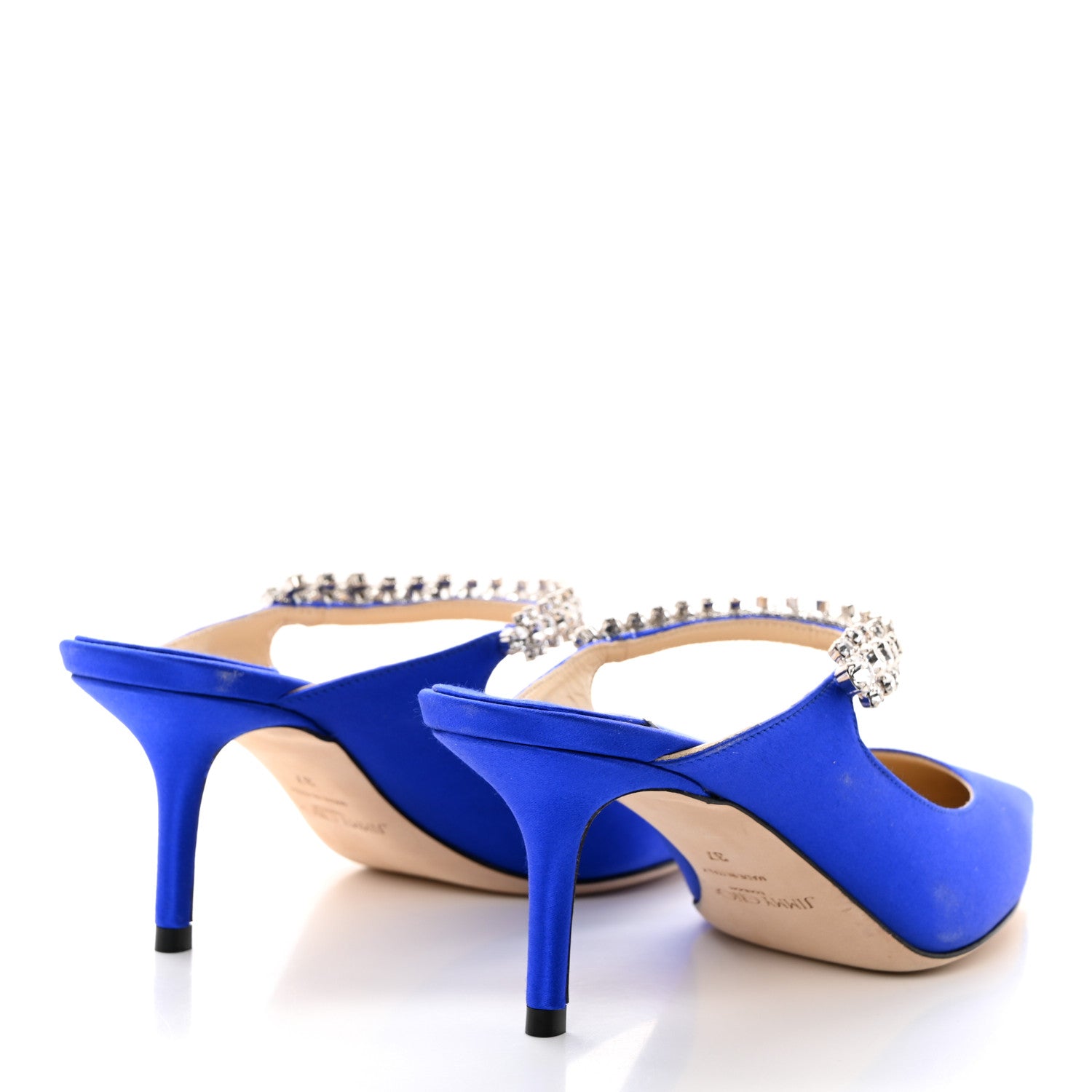 Jimmy Choo Satin Crystal Bing 85 Pumps 37 Ultraviolet 4 of 9