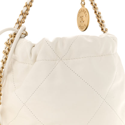 Chanel Shiny Calfskin Quilted Mini Chanel 22 White 8 of 10