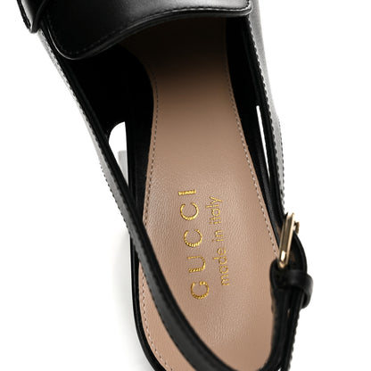 Gucci Calfskin Horsebit Platform 70/160mm Slingback Mules 36 Black 8 of 10