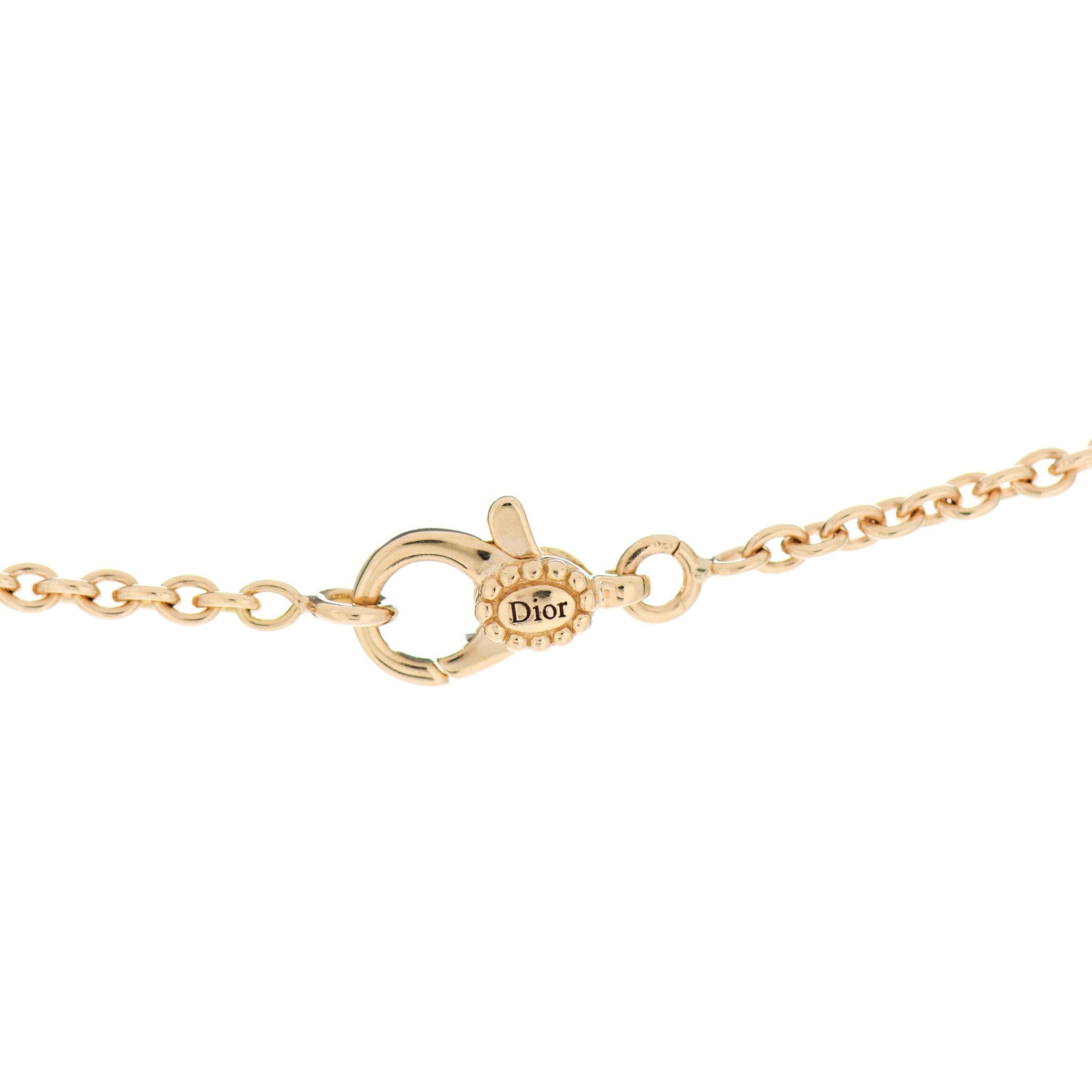 Christian Dior 18K Yellow Gold Diamond Mother of Pearl Rose Des Vents Medallion Necklace 5 of 8