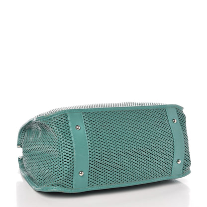 Chanel Calfskin Perforated Up In The Air Tote Green 4 of 12