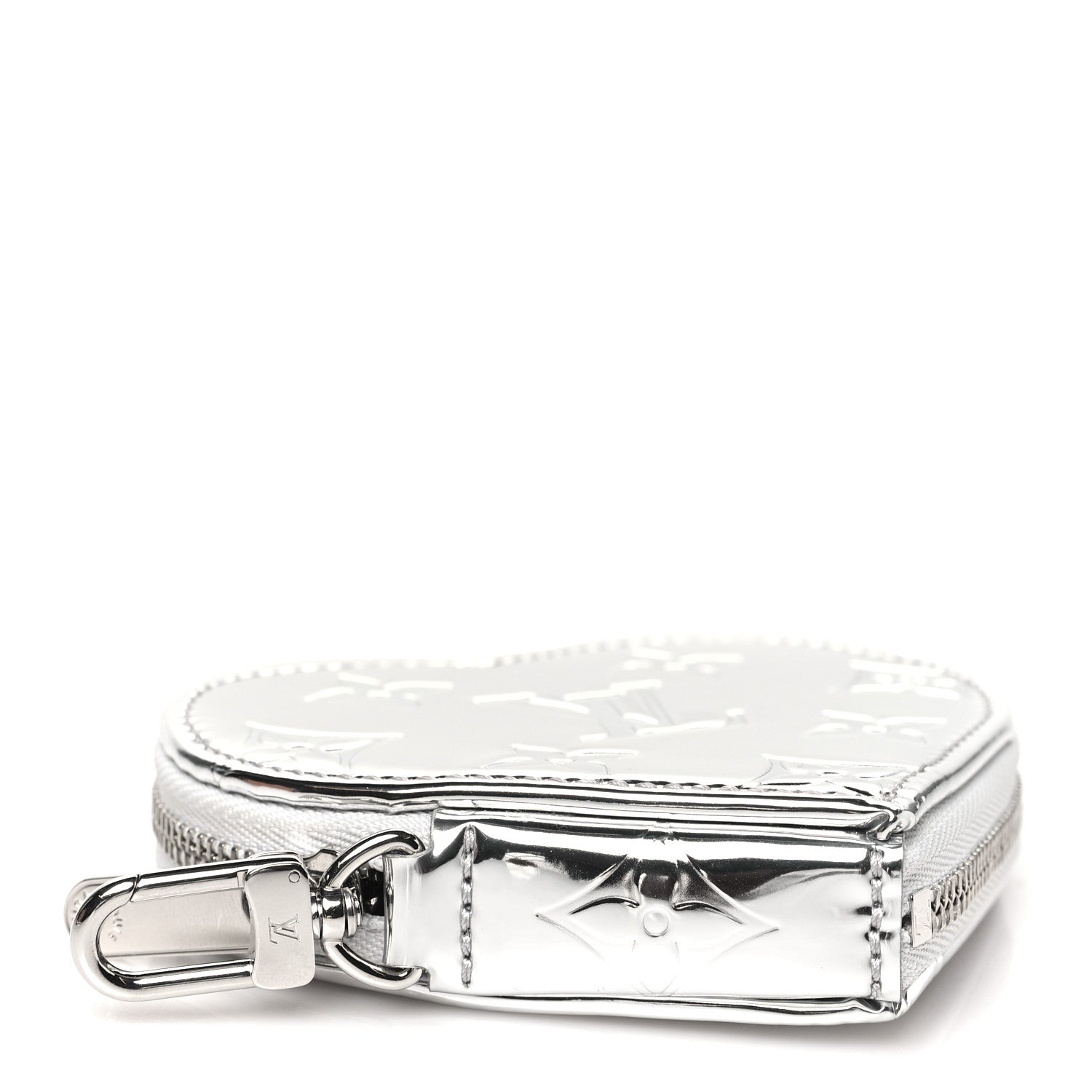 Louis Vuitton Monogram Mirror Heart Coin Purse Silver 4 of 10