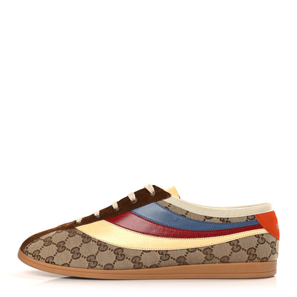 Gucci Suede Monogram Web Mens Falacer Sneakers 12 Nocciola Beige 1 of 9