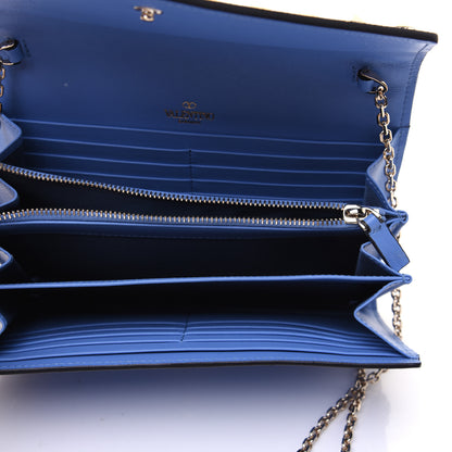 Valentino Garavani Vitello Rockstud Envelope Wallet on Chain Angel 5 of 11