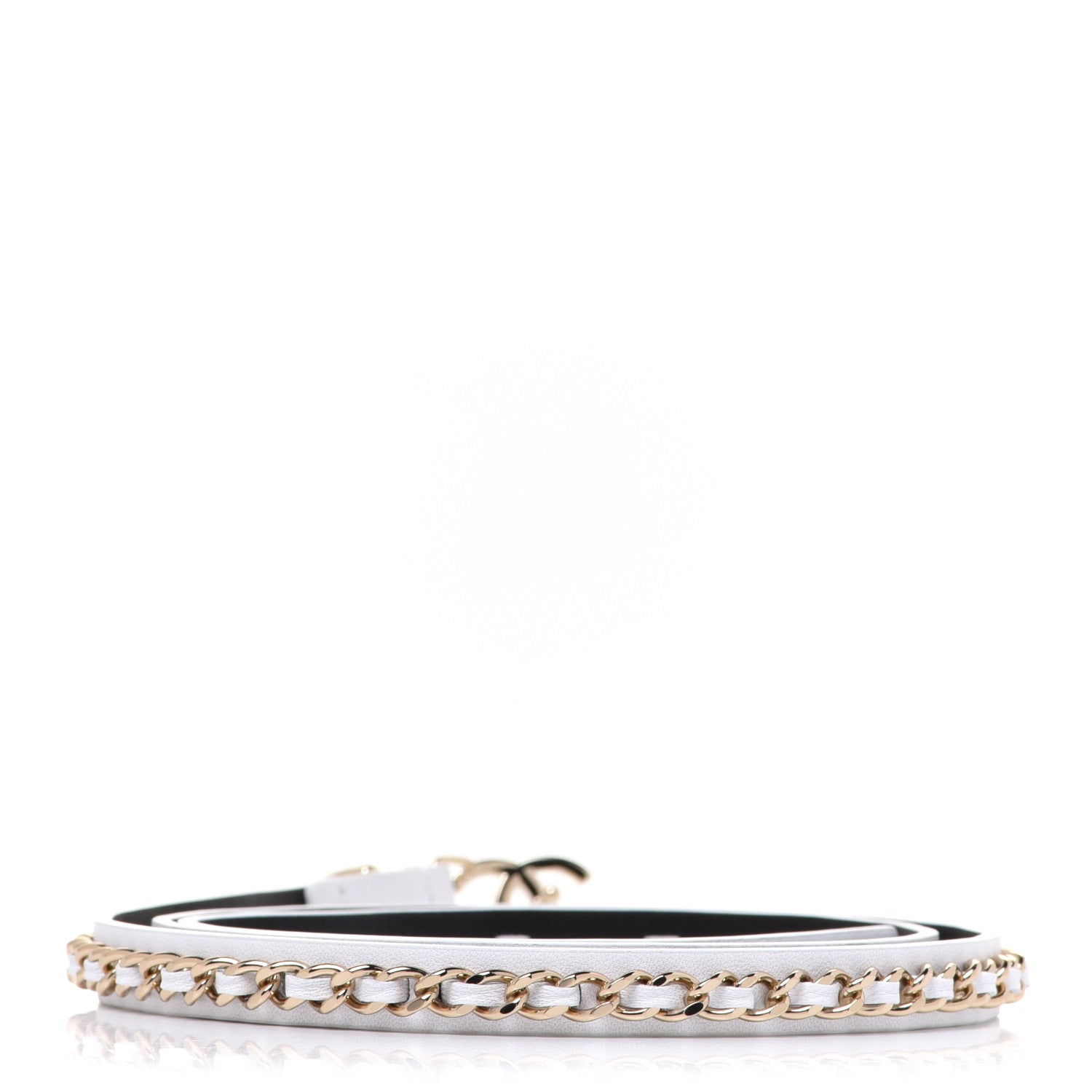 Chanel Lambskin CC Chain Belt 80 32 White 2 of 5