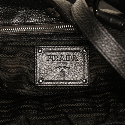 Prada Vitello Daino Shopping Tote Piombo Mordore 10 of 12