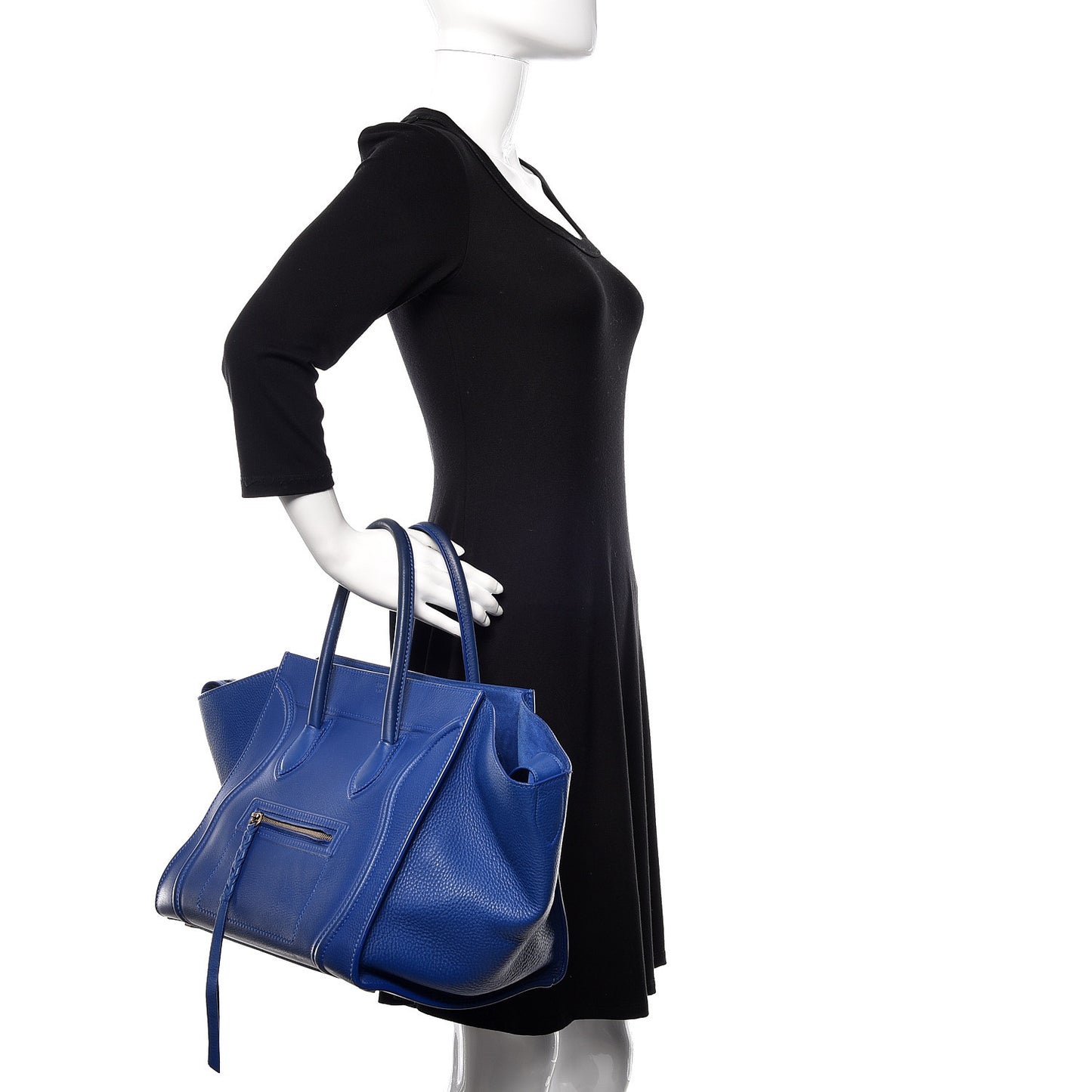 Supple Calfskin Medium Phantom Luggage Royal Blue