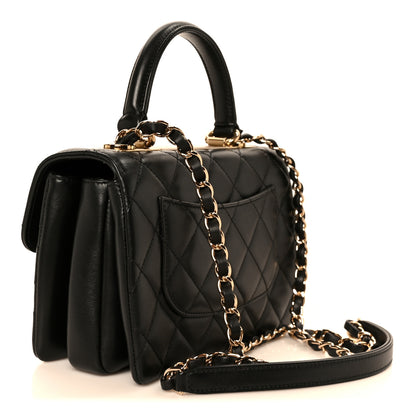 Chanel Lambskin Quilted Mini Trendy CC Dual Handle Flap Bag Black 3 of 12