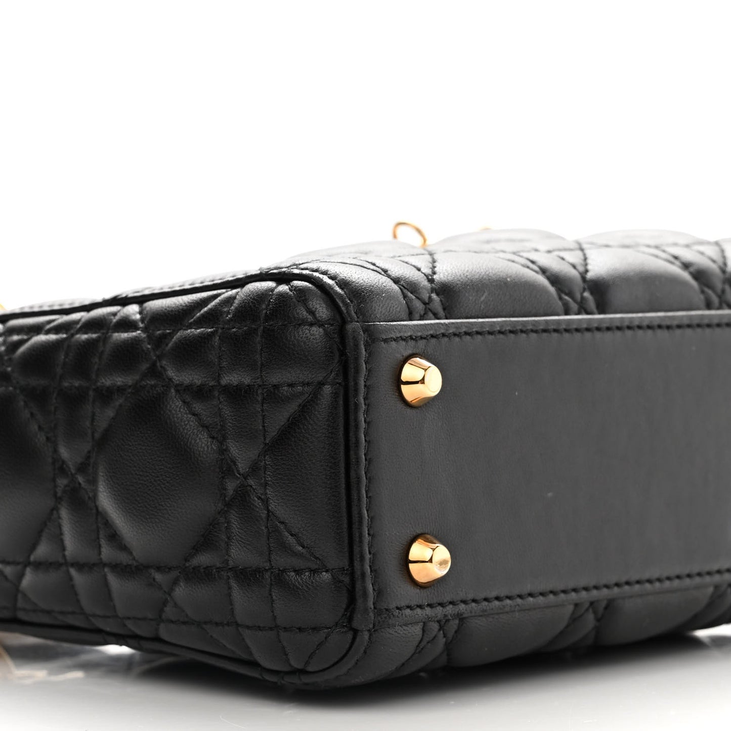 Lambskin Cannage Mini Lady Dior Black