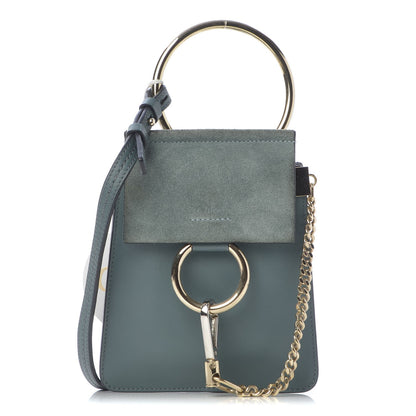 Chloe Suede Calfskin Mini Faye Bracelet Bag Cloudy Blue 1 of 7