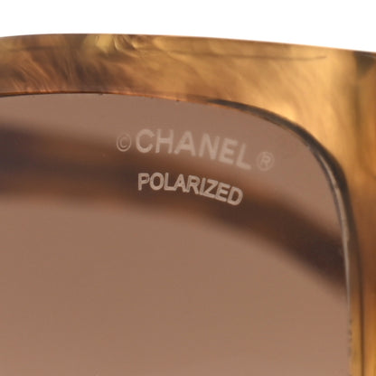 Chanel Polarized Square Chain Sunglasses 5325 Tortoise 5 of 9