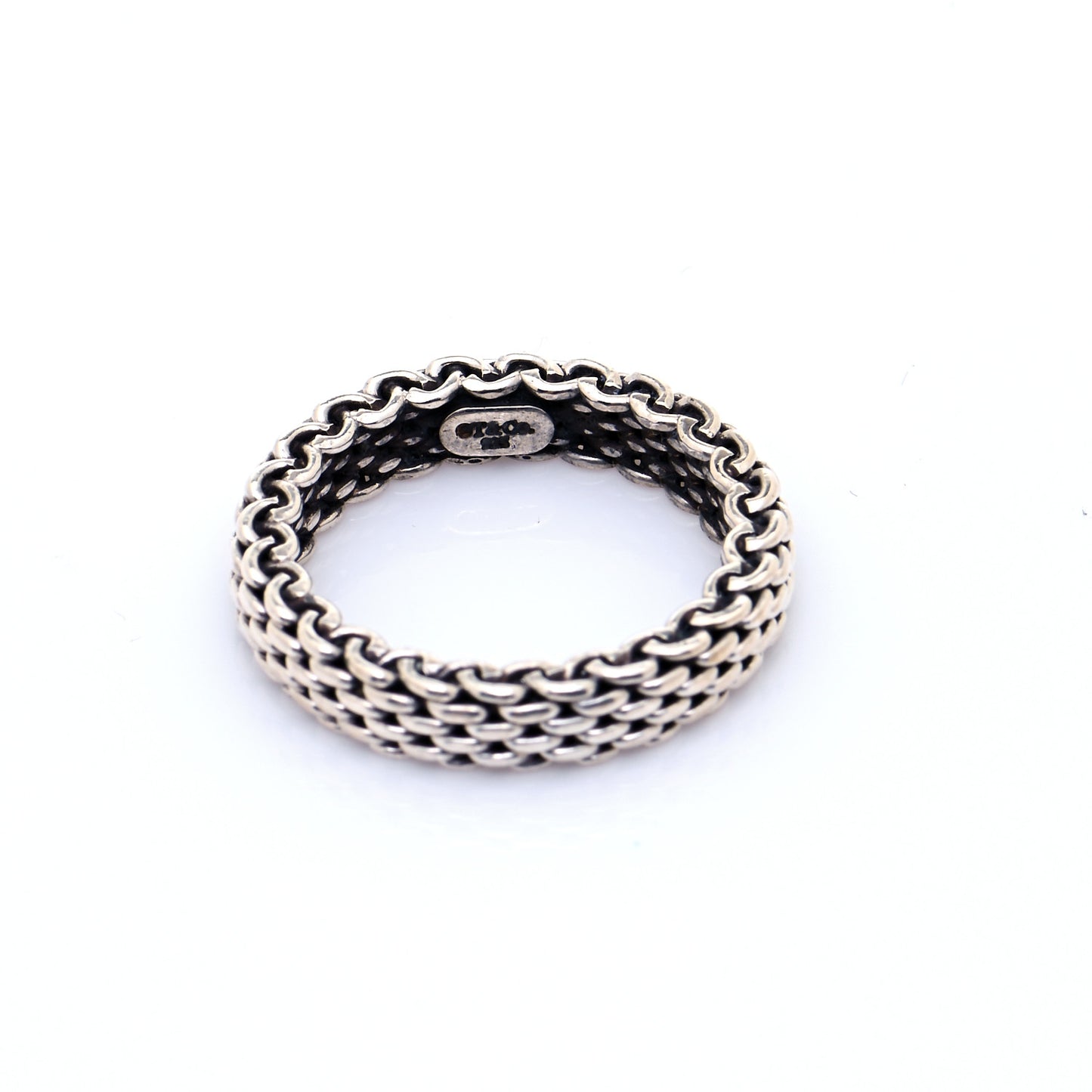 Sterling Silver Narrow Mesh Somerset Ring 46 3.75