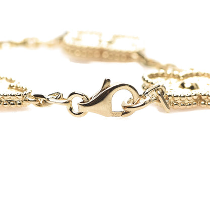 Van Cleef & Arpels 18K Yellow Gold 5 Motifs Vintage Alhambra Bracelet 4 of 7