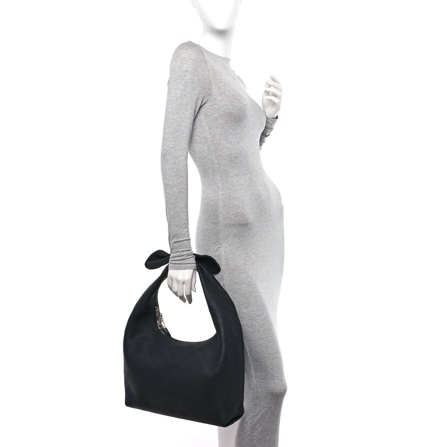 Louis Vuitton Mahina Why Knot MM Black 2 of 9