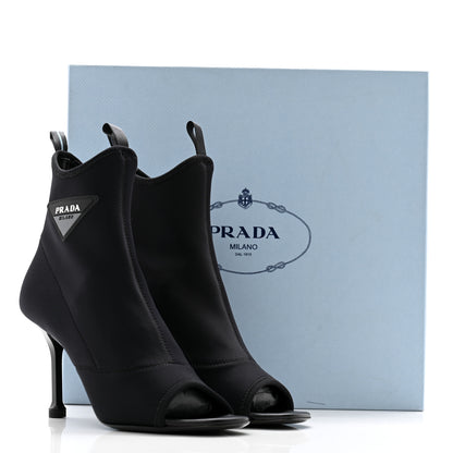 Prada Neoprene Pointed Open Toe Sock 90 Boots 37.5 Black 8 of 8