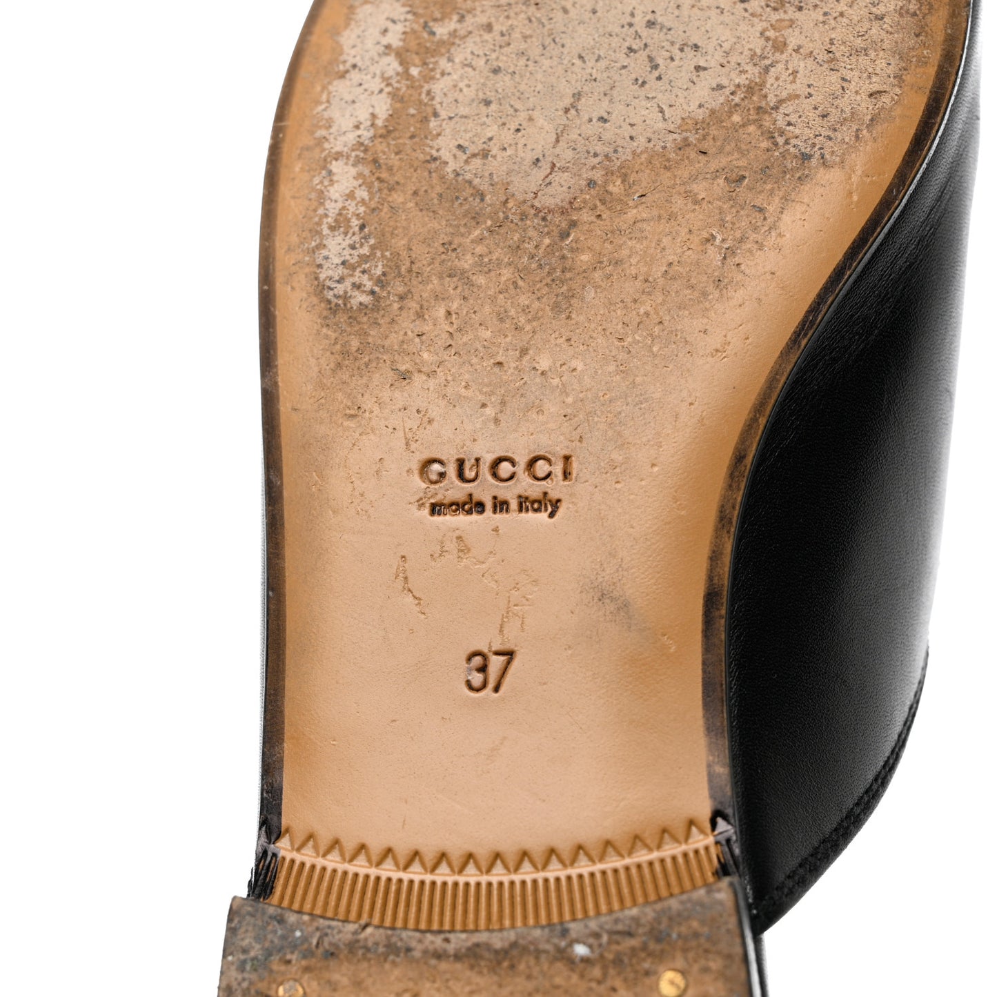 Calfskin Womens Princetown Slippers 37 Black
