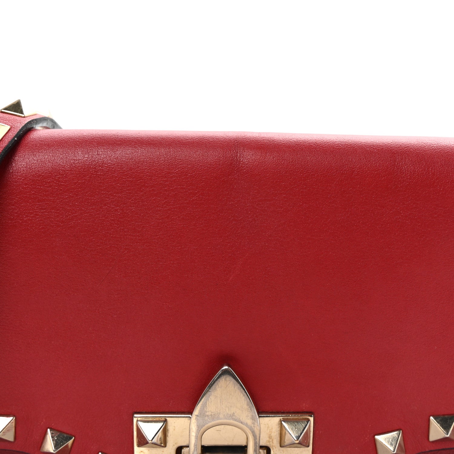 Valentino Garavani Vitello Medium Rockstud Flip Lock Crossbody Bag Rosso Valentino 7 of 9