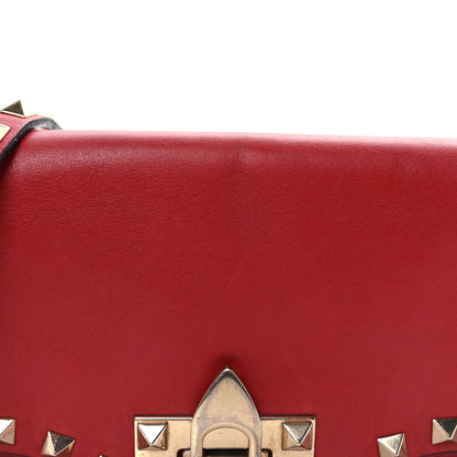 Valentino Garavani Vitello Medium Rockstud Flip Lock Crossbody Bag Rosso Valentino 7 of 9