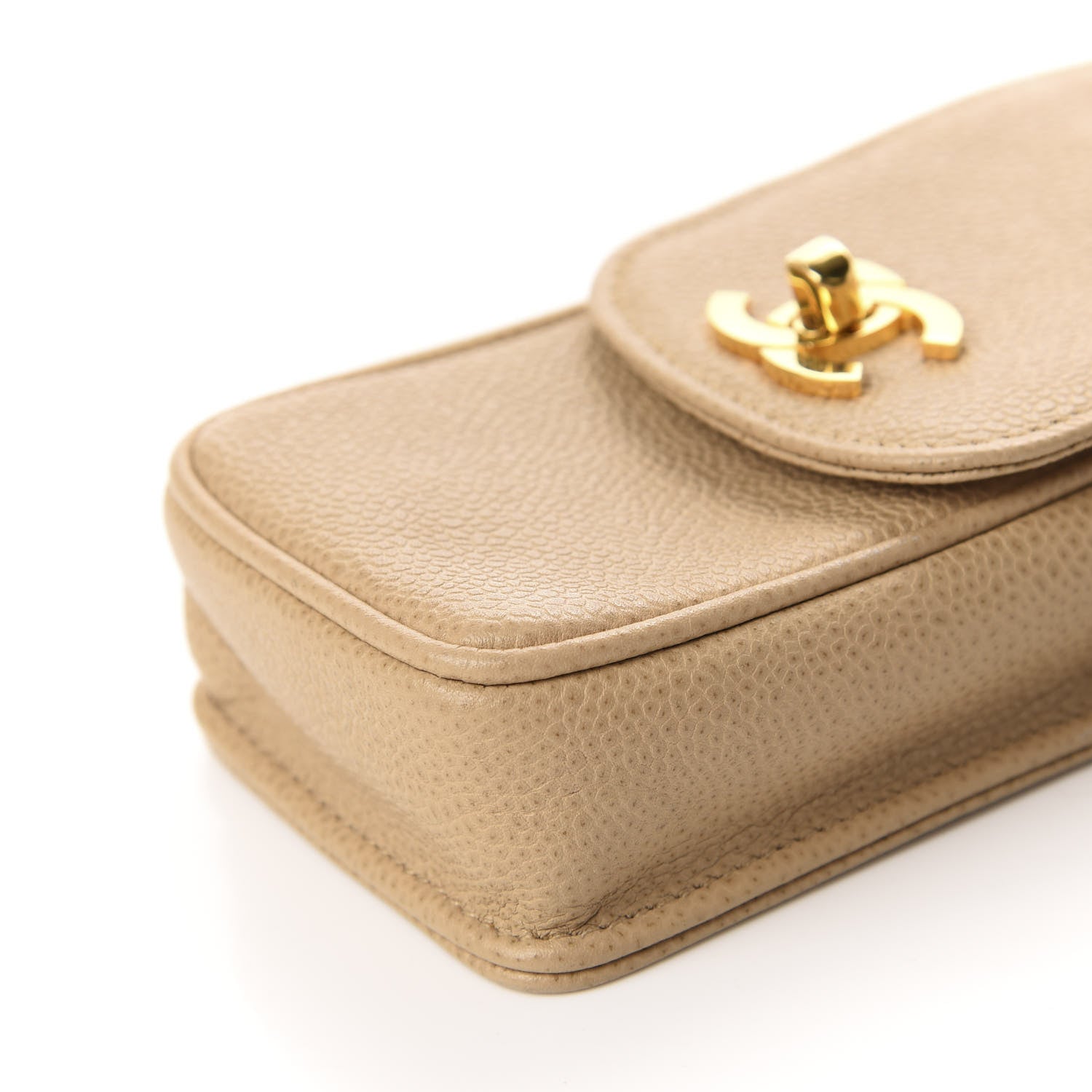 Chanel Caviar Phone Holder Crossbody Beige 7 of 11