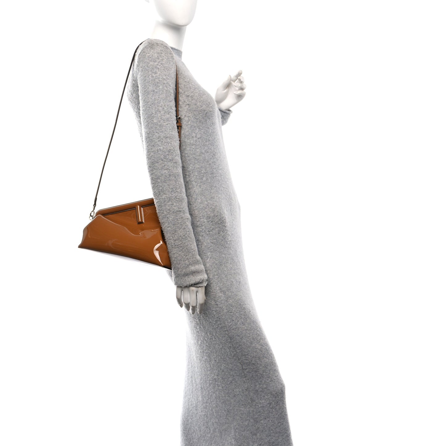 Patent Midi Fendi First Caramello